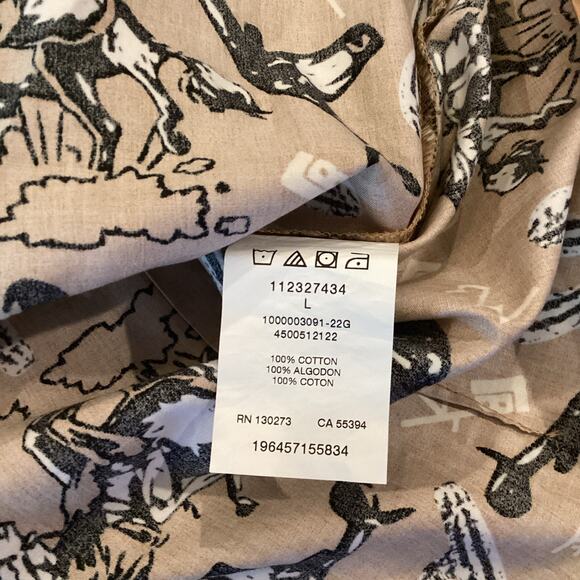 Wrangler X Leon Bridges Western cotton Shirt In Brown white cactus Horse L NWT - Picture 4 of 10